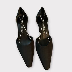 Metaphor Black Heels Fabric Upper with Stretch Sequin Embellishment  7MED